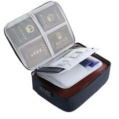 Geanta Flippy pentru Depozitare Acte si Documente, Facturi, Carduri, cu Cod de Securitate, 2 Compartimente, Impermeabila, 37 x 1
