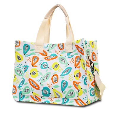 Geanta de Mana/Umar, Multifunctionala, Flippy, Inchidere cu Capsa, Imprimeu Fructe, Material Textil, 33.5 x 25 x 14.5 cm, Multic