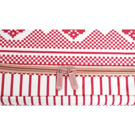 Cutie de Depozitare Pliabila, Flippy,100 L din Bumbac si In, 60X42X40 cm, Fereastra Frontala, 2 Usi de Acces cu Fermoar Bidirect