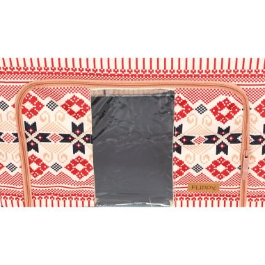 Cutie de Depozitare Pliabila, Flippy,100 L din Bumbac si In, 60X42X40 cm, Fereastra Frontala, 2 Usi de Acces cu Fermoar Bidirect