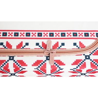Cutie de Depozitare Pliabila, Flippy,100 L din Bumbac si In, 60X42X40 cm, Fereastra Frontala, 2 Usi de Acces cu Fermoar Bidirect