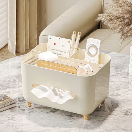 Suport pentru Servetele, Flippy, Cutie Multifunctionala, Design Minimalist, ABS, cu Suport pentru Obiectele Personale, pentru Bi