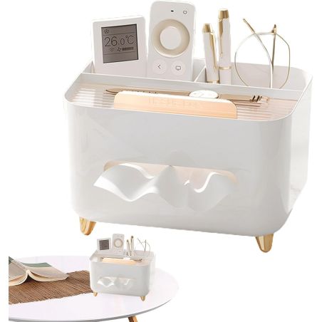 Suport pentru Servetele, Flippy, Cutie Multifunctionala, Design Minimalist, ABS, cu Suport pentru Obiectele Personale, pentru Bi