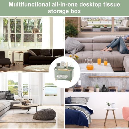 Suport pentru Servetele, Flippy, Cutie Multifunctionala, Design Minimalist, ABS, cu Suport pentru Obiectele Personale, pentru Bi