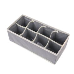 Cutie De Depozitare, Flippy, Pentru Lenjerie, Sosete Si Sutiene, Material Textil, 8 Compartimente, 32 x 16 x 10 cm, Culoare Gri