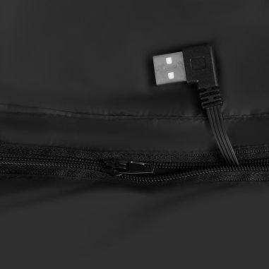 Vesta Inteligenta Incalzita, Flippy, Unisex, 2 Zone de Incalzire, Umplutura Bumbac, 3 Trepte de Temperatura, Incarcare USB, Negr