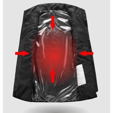 Vesta Inteligenta Incalzita, Flippy, Unisex, 2 Zone de Incalzire, Umplutura Bumbac, 3 Trepte de Temperatura, Incarcare USB, Negr