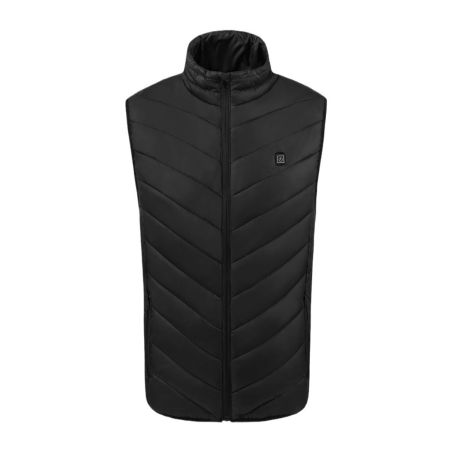 Vesta Inteligenta Incalzita, Flippy, Unisex, 2 Zone de Incalzire, Umplutura Bumbac, 3 Trepte de Temperatura, Incarcare USB, Negr
