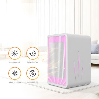 Mini Incalzitor pentru Birou, Flippy, Incalzire si Racire, 1000-1200W, cu Lumini, cu Maner, Lungime Cablu 1.5 m, 3 Trepte de Tem