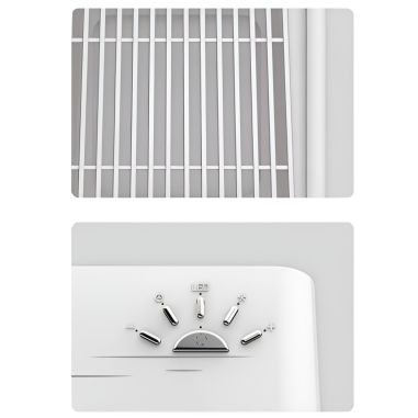 Mini Incalzitor pentru Birou, Flippy, Incalzire si Racire, 1000-1200W, cu Lumini, cu Maner, Lungime Cablu 1.5 m, 3 Trepte de Tem
