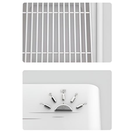 Mini Incalzitor pentru Birou, Flippy, Incalzire si Racire, 1000-1200W, cu Lumini, cu Maner, Lungime Cablu 1.5 m, 3 Trepte de Tem