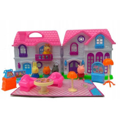 Set Casuta de Jucarie cu Mobilier si Figurine,Purcelusi...