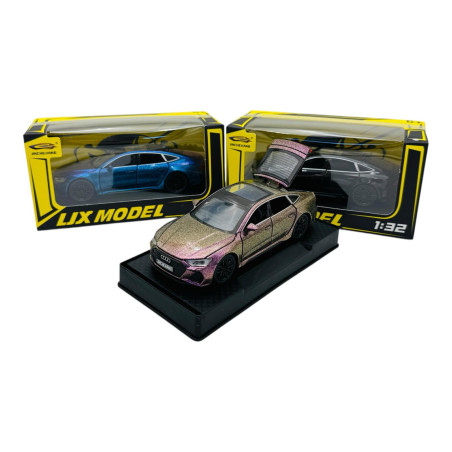 Masinuta Sport 1:32 Die-Cast – Usile Se Deschid, Sunet si Lumini, Mecanism Pull-Back, 18×9×9cm