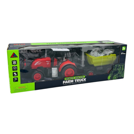 Tractor RC Farm Truck cu Telecomanda, 27 MHz, Remorca Detasabila, 2 Modele Disponibile, 43×13×11.5cm