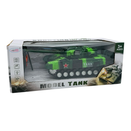 Tanc RC Model Tank cu Telecomanda, Scara 1:18, 27 MHz, Sunete si Lumini