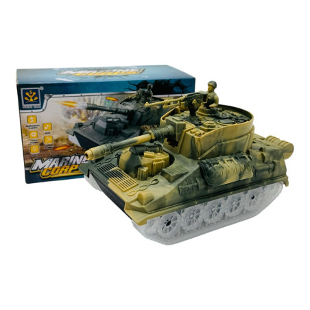 Tanc de Lupta cu Lumini si Sunete, 22x12.5x9 cm - Jucarie Interactiva pentru Aventuri Militare