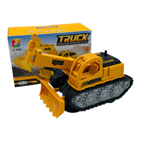 Excavator cu Lumini si Sunete, 30x15 cm - Vehicul de Constructie Interactiv