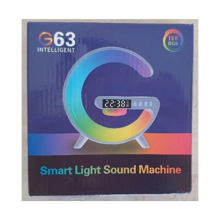 Boxa multifunctionala G63, incarcare wireless, ceas, led, 16.5×16×6cm