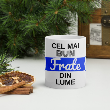 Cana personalizată „Cel mai bun frate din lume” – 11 oz, 330ml