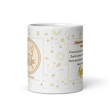 Cana personalizata „Rac – Sensibilitate si Loialitate” – 11 oz. 330 ml
