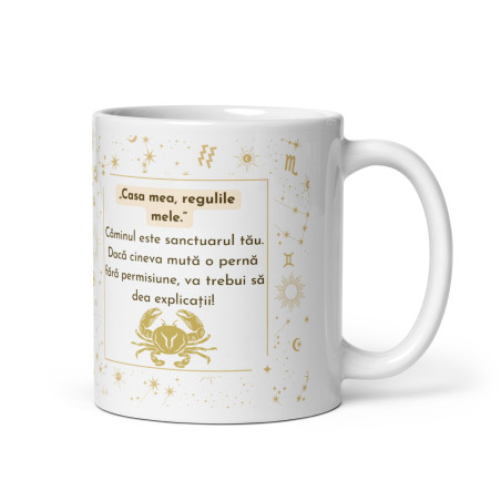 Cana personalizata „Rac – Sensibilitate si Loialitate” – 11 oz. 330 ml