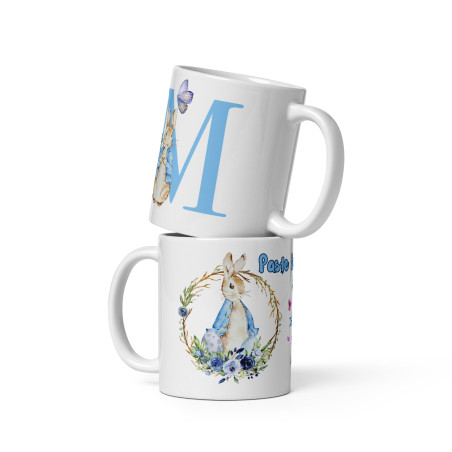 Cana personalizata, Initiala M - Cadou Special de Paste – 11 oz. 330 ml