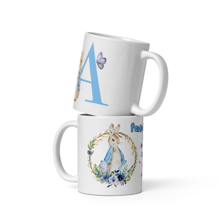 Cana personalizata, Initiala A - Cadou Special de Paste – 11 oz. 330 ml