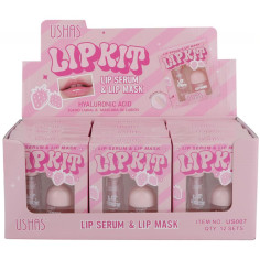 Set Îngrijire Buze USHAS – Lip Serum & Lip Mask cu Acid...