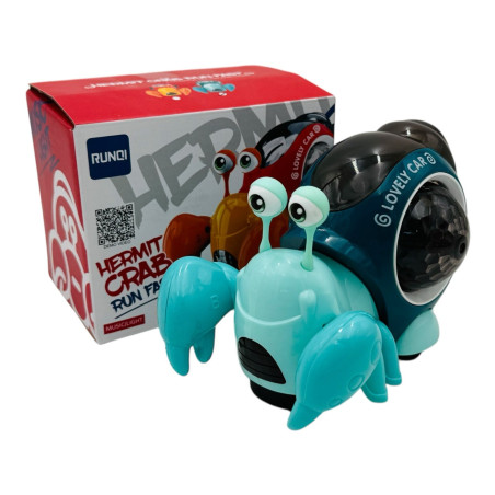Crab Interactiv cu Lumini si Sunete, 13.5x10.9 cm - Distractie si Joaca Creativa, 13×10.5×9.5cm