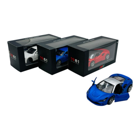 Mașinuță Sport Metalică cu Uși Deschise, 15×7.5×6.5 cm – Modele și Culori Variate