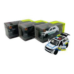 Mașinuță Metalică de Poliție SUV cu Uși Deschise,...