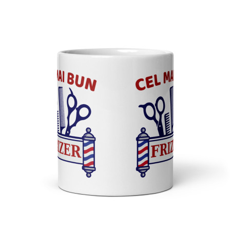 Cana personalizata Pentru cel mai bun frizer – Cadou special – 330 ml