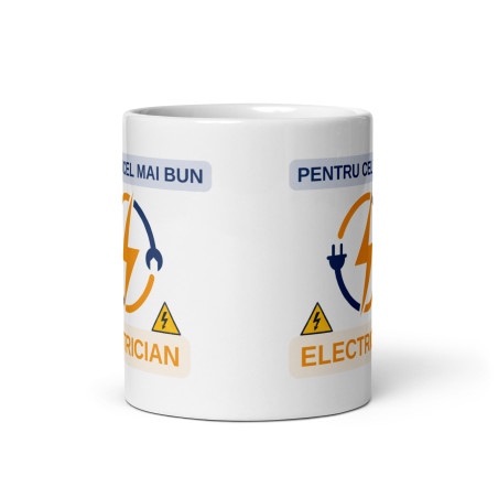Cana personalizata Pentru cel mai bun Electrician – Cadou special – 330 ml