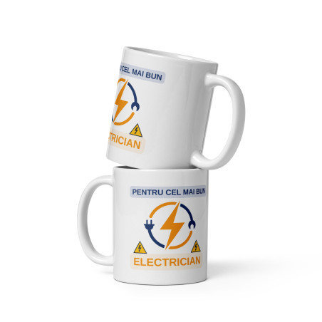 Cana personalizata Pentru cel mai bun Electrician – Cadou special – 330 ml