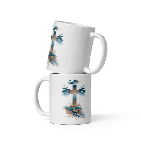 Cana ceramică cu simbol al credinței – Cadou special – 330 ml