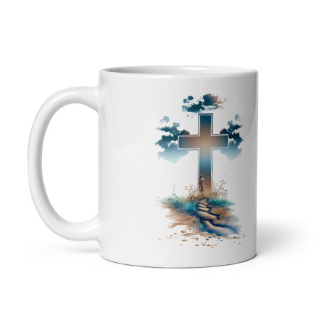 Cana ceramică cu simbol al credinței – Cadou special – 330 ml