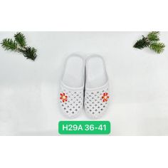 Papuci pentru dama, model infundat, confortabil, Albi