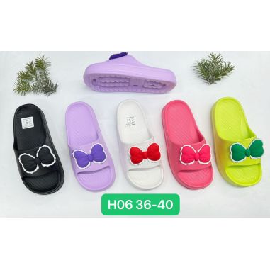 Papuci pentru Dama, model confortabil, cu Fundita, diverse culori