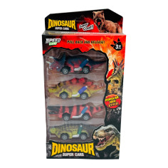 En-gros Set 4 Masinute Dino pull-back action,...