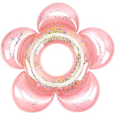 Colac gonflabil, model floricica, roz, 100 cm