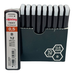 Set 12 rezerve creion mecanic en-gros, Rotring 0.5mm, B