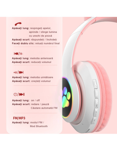 Casti wireless pliabile, Urechi de...