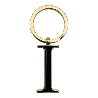 Breloc Metalic Deosebit, Initiala, auriu+negru, 7×3cm, calitate superioara