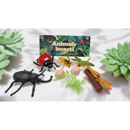Set insecte de jucarie, 25×25cm, multicolor, diverse modele, +3ani, en-gros