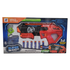 Set pistol si accesorii, Super Shoot 2in1, 49×26cm,...