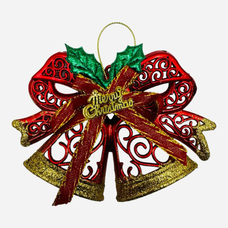 Decoratiune pentru Craciun, Clopotei, diverse culori, 15×15cm, en-gros