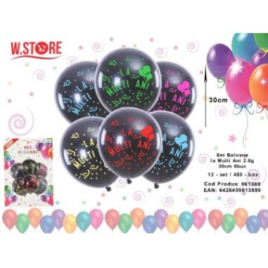 Set 6 baloane LA MULTI ANI 2.8gr 30cm