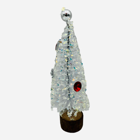 Bradut decorativ pentru Craciun, cu lumini led multicolor, 30cm, diverse culori, en-gros