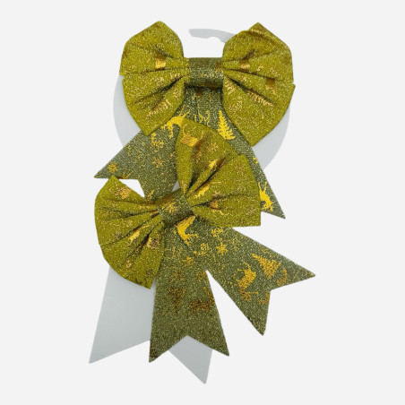 Set 2 fundite decorative pentru Craciun, 27×17cm, diverse culori, en-gros