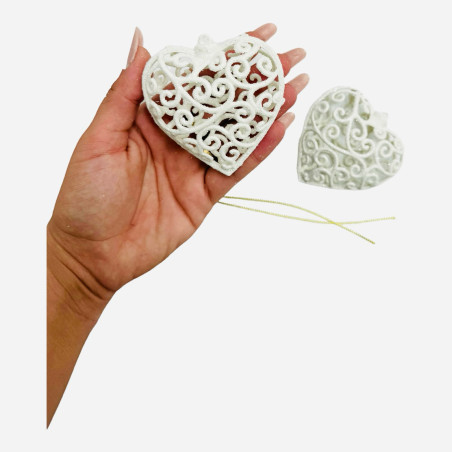Decoratiune pentru brad de Craciun, diverse modele si culori, cu sclipici, aprox 15×15cm, en-gros